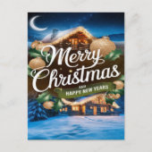 Sprankelend Vrolijk Kerstfeest en Gelukkige Nieuwj Briefkaart (Voorkant)