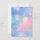 Sprankelend Vuurwerk Blauw Oudejaarsfeest Kaart (Achterkant)