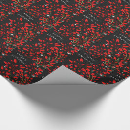 sprankelend vuurwerk van Poinsettia Cadeaupapier