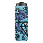 Sprankelende 3D Opgeblazen Tumbler - Diamond Elega Thermosbeker (Voorkant)