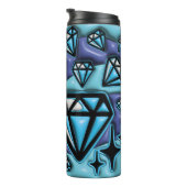 Sprankelende 3D Opgeblazen Tumbler - Diamond Elega Thermosbeker (Geroteerd rechts)