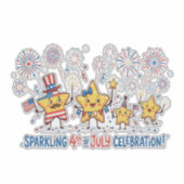 Sprankelende 4 juli-viering sticker (Voorkant)