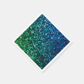 Sprankelende Blauwe Groene Glitterij Kleurrijke Va Servet (Hoek)