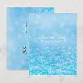 Sprankelende Blauwe Oceaan Zee Water Strand Bewaar Aankondigingskaart (Voorkant / Achterkant)