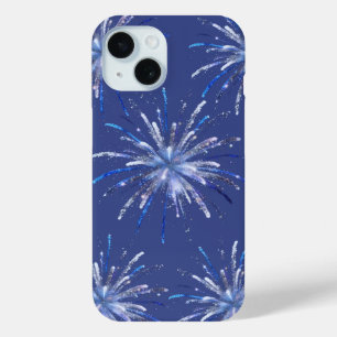 Sprankelende Blauwe Vuurwerk Viering iPhone Hoesje