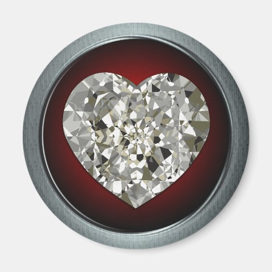 Sprankelende Diamanten Hartmagneet Magneet (Voorkant)