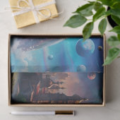 Sprankelende dolfijn, Fantasie, planeten Tissuepapier (Geschenk)