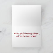 *SPRANKELENDE GLIMLACHEN EN WARME KNUFFELS* FEESTDAGEN KAART (Binnen)