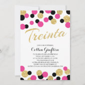 sprankelende glitter Confetti | 30e verjaardag van Kaart (Voorkant)