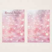 Sprankelende glitterlichten roze oorbel display ka visitekaartje (Voorkant /achterkant)