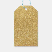 Sprankelende gouden glitter cadeaulabel (Achterkant)