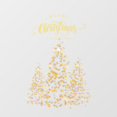 Sprankelende gouden kerstbomen Zakelijke vakantie Raamsticker (Vel)