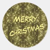 Sprankelende gouden lichten kerstmis. Stickers (Voorkant)