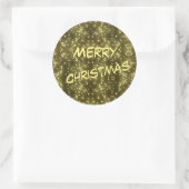 Sprankelende gouden lichten kerstmis. Stickers (Tas)