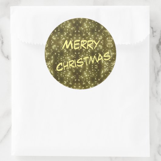 Sprankelende gouden lichten kerstmis. Stickers (Tas)