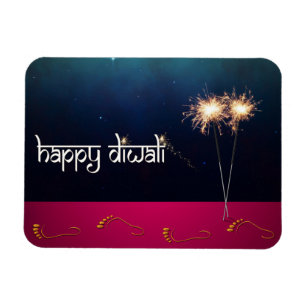 Sprankelende Happy Diwali - Flexibele Magneet