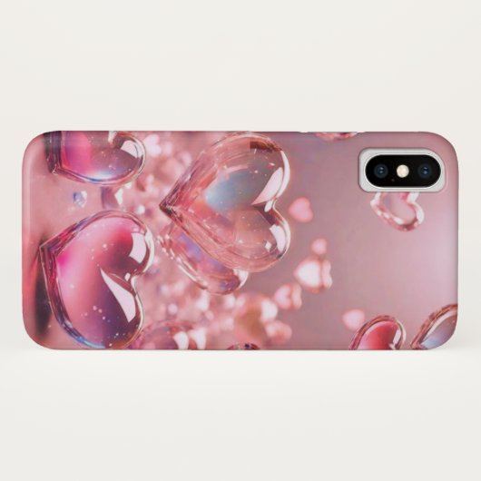 Sprankelende harten: Crystal iPhone Case (Achterkant (horizontaal))