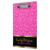 Sprankelende hete roze en witte glitter klembord (Links)