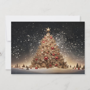 Sprankelende kerstboom 3 feestdagenkaart