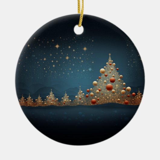 Sprankelende kerstboom 5 keramisch ornament (Voorkant)