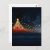 Sprankelende kerstboom 7 briefkaart (Voorkant / Achterkant)