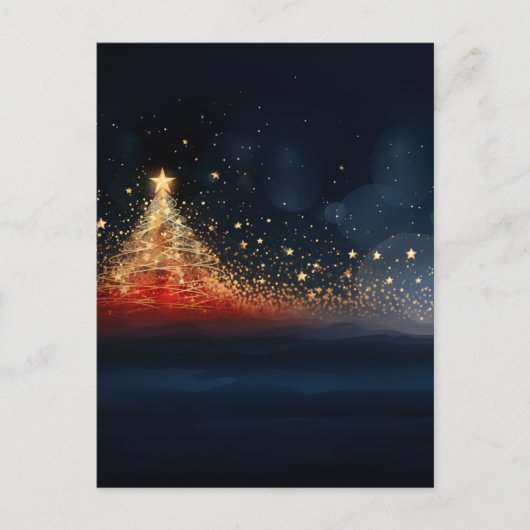 Sprankelende kerstboom 7 briefkaart (Voorkant)