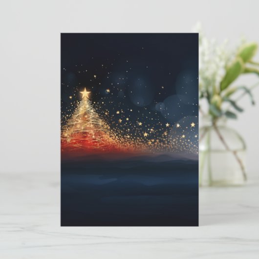 Sprankelende kerstboom 7 kaart (Staand voorkant)