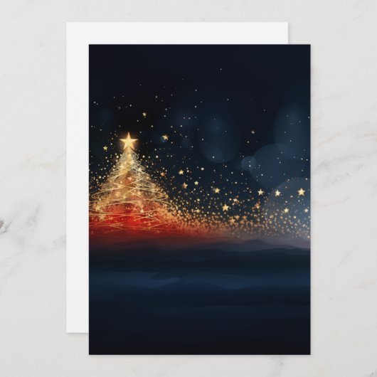 Sprankelende kerstboom 7 kaart (Voorkant / Achterkant)