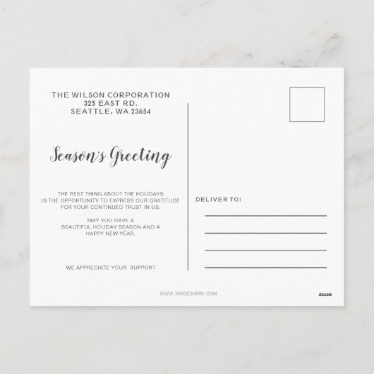  sprankelende kerstboom bedrijf bedrijf feestdagenkaart (Achterkant)