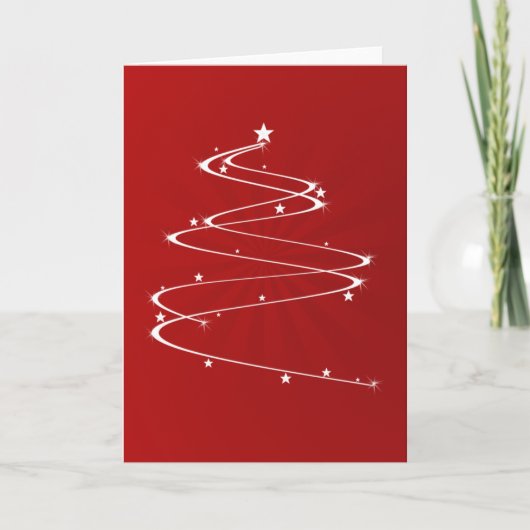 sprankelende kerstboom feestdagen kaart (Voorkant)