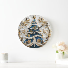 Sprankelende kerstklok met boom. grote klok