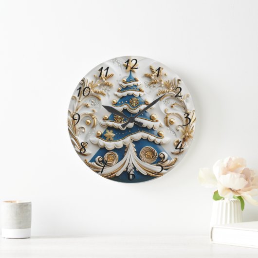 Sprankelende kerstklok met boom. grote klok (Huis)