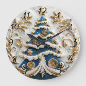 Sprankelende kerstklok met boom. grote klok (Voorkant)