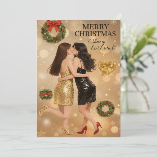 Sprankelende kerstviering met beste vrienden (Staand voorkant)