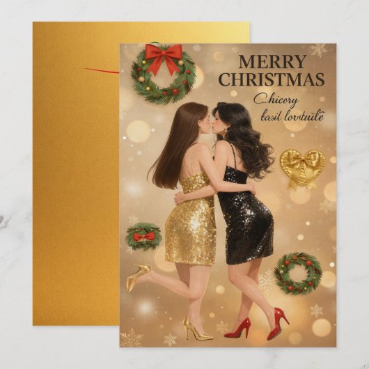 Sprankelende kerstviering met beste vrienden (Voorkant / Achterkant)