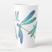 Sprankelende libellen latte mok (Voorkant)