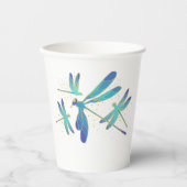 Sprankelende libellen papieren bekers (Voorkant)