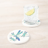 Sprankelende libellen zandsteen onderzetter (Zijkant)