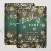 Sprankelende luxe corporate kerstfeest Invi Kaart (Voorkant / Achterkant)