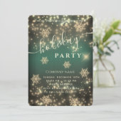 Sprankelende luxe corporate kerstfeest Invi Kaart (Staand voorkant)
