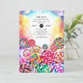 Sprankelende Magische Candyland Verjaardag Kaart (Staand voorkant)