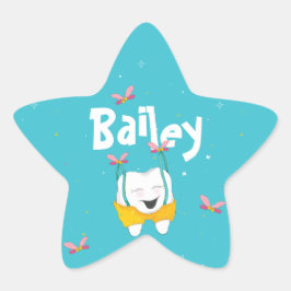 Sprankelende magische sprookjesvleugels Vliegende  Ster Sticker