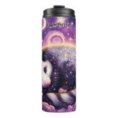 Sprankelende opossum in een Paarse droom Thermosbeker (Voorkant)