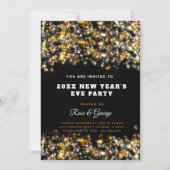 Sprankelende oudejaarsfeest 20XX Gold Glitter Kaart (Voorkant)