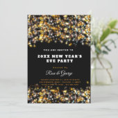 Sprankelende oudejaarsfeest 20XX Gold Glitter Kaart (Staand voorkant)