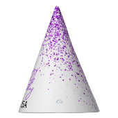Sprankelende Paarse glitter wit elke leeftijd Verj Feesthoedjes (Rechts)