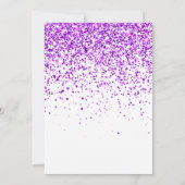 Sprankelende Paarse glitter wit elke leeftijd Verj Kaart (Achterkant)