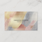 Sprankelende penseelstreken compositie 2 visitekaa visitekaartje (Voorkant)