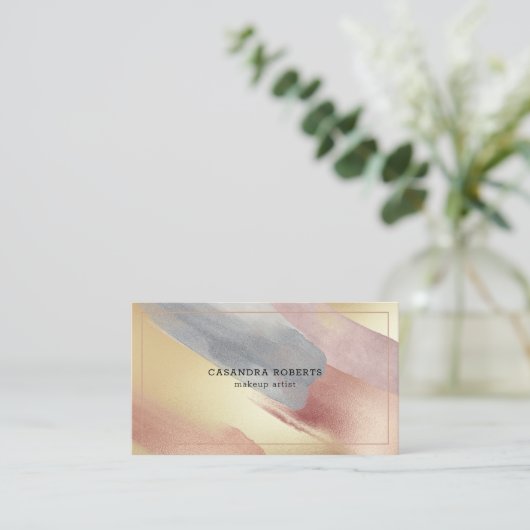 Sprankelende penseelstreken moderne achtergrond visitekaartje (Staand voorkant)