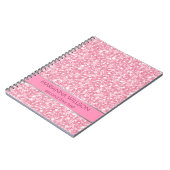 Sprankelende roze en witte glitter notitieboek (Linkerzijde)